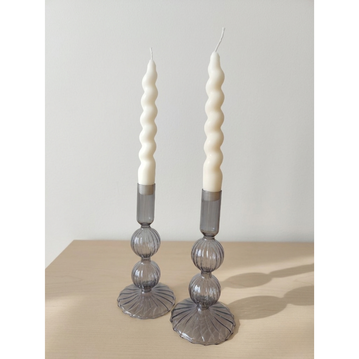 Διάφανο Γυάλινο Κηροπήγιο