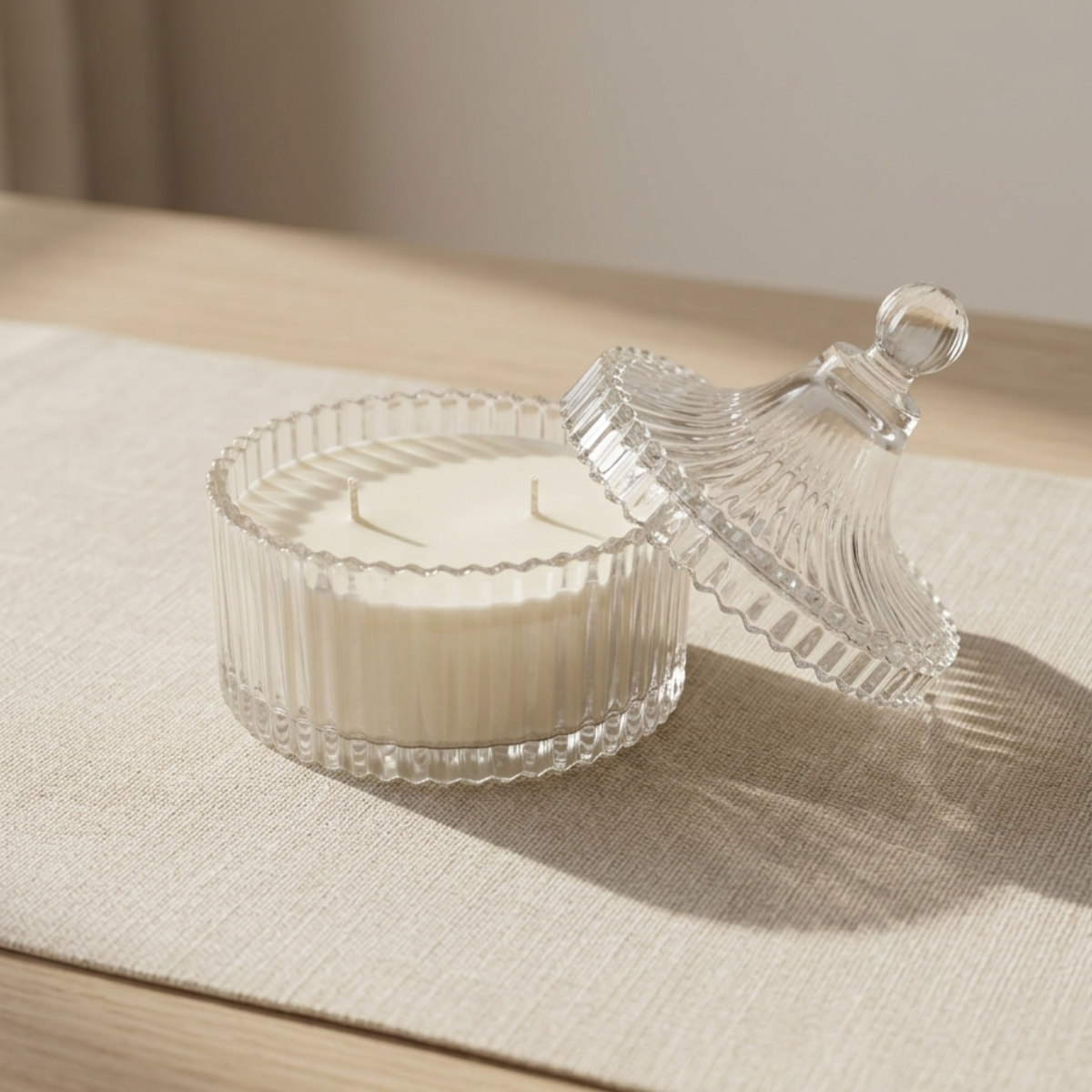 Γυάλινη Φοντανιέρα με Καπάκι 10,5x12cm – Elegant Διακοσμητικό Δοχείο