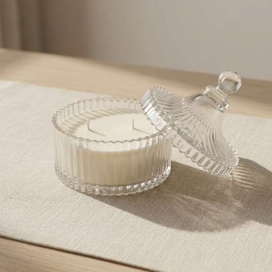 Γυάλινη Φοντανιέρα με Καπάκι 10,5x12cm – Elegant Διακοσμητικό Δοχείο