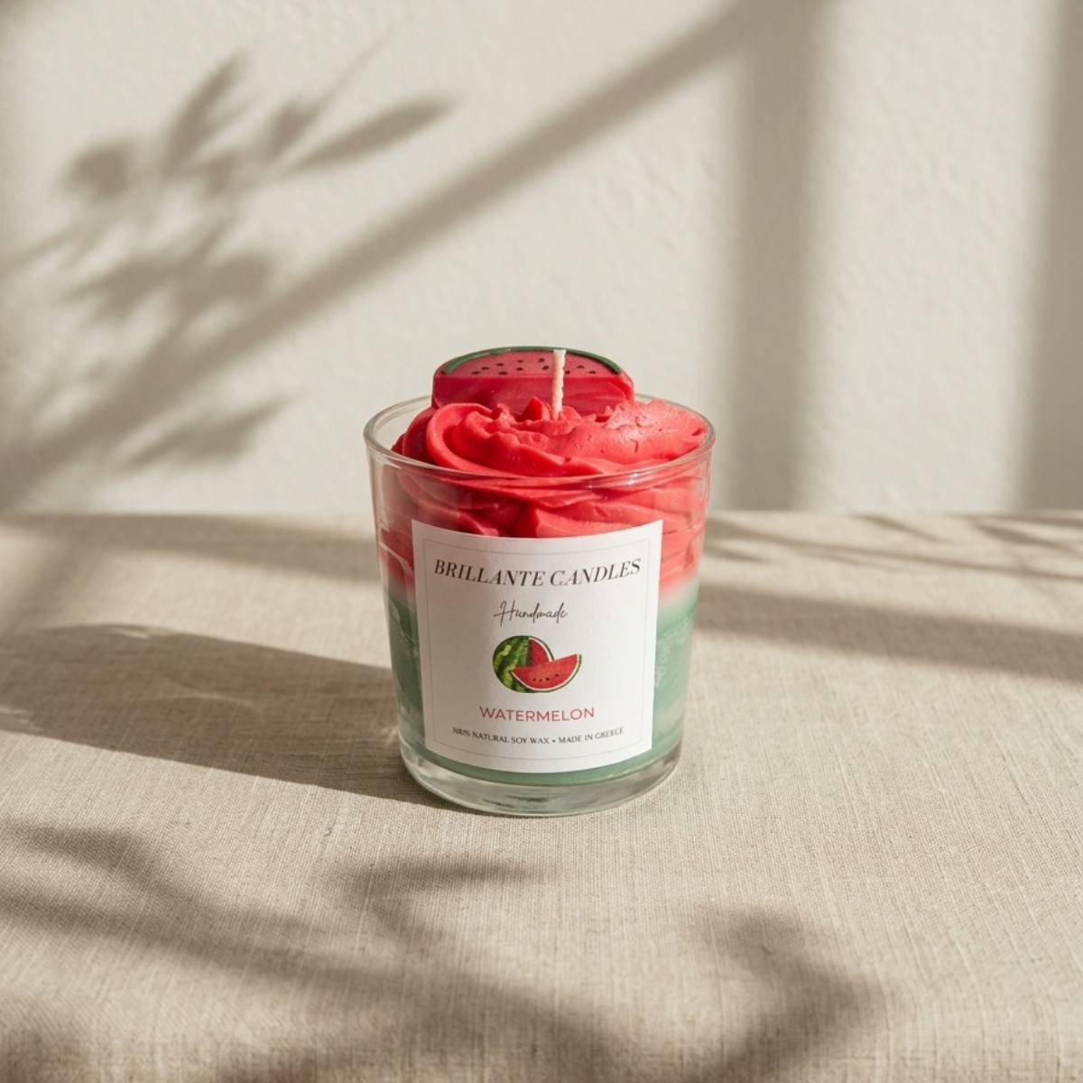 Χειροποίητο Αρωματικό Κερί Σόγιας Watermelon | Dessert Candle