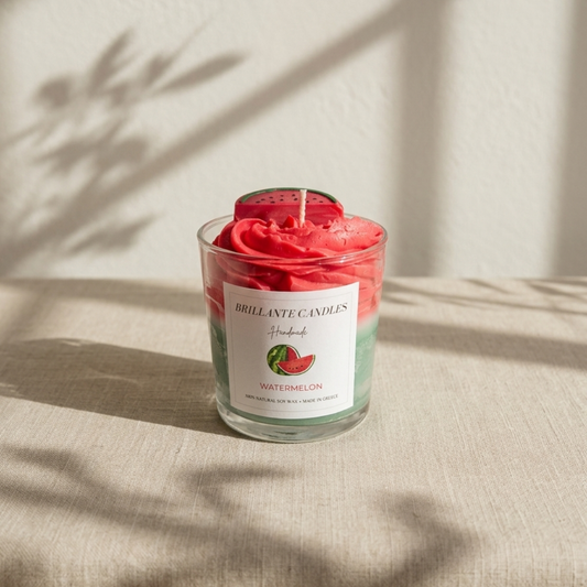 Χειροποίητο Αρωματικό Κερί Σόγιας Watermelon | Dessert Candle