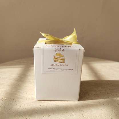 Χειροποίητο Αρωματικό Κερί Σόγιας Lemon Toffee  | Dessert Candle