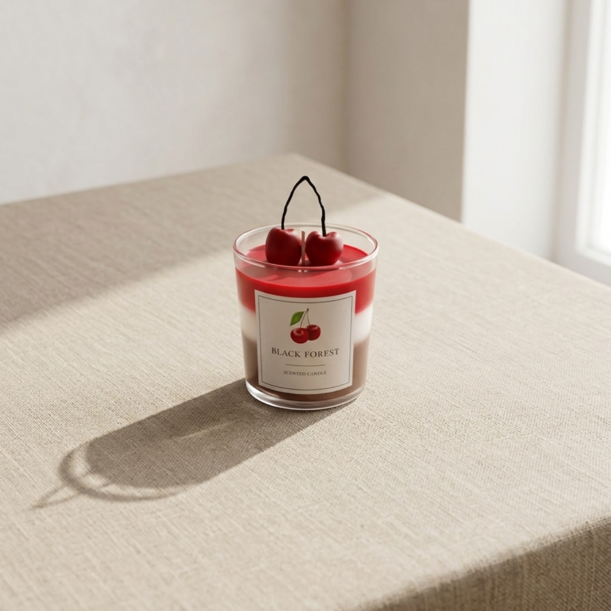 Χειροποίητο Αρωματικό Κερί Σόγιας Black Forest| Dessert Candle