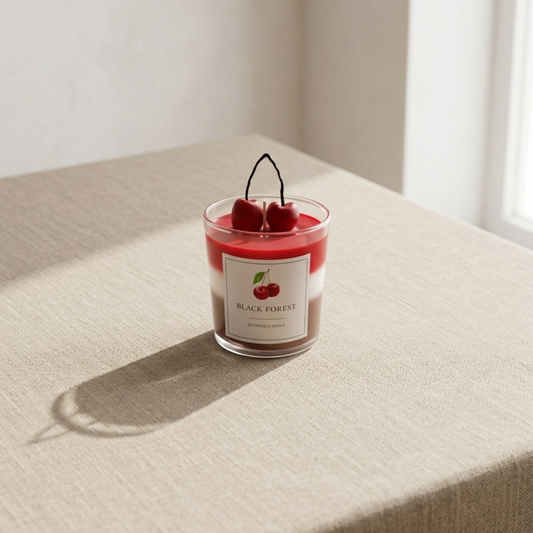 Χειροποίητο Αρωματικό Κερί Σόγιας Black Forest| Dessert Candle