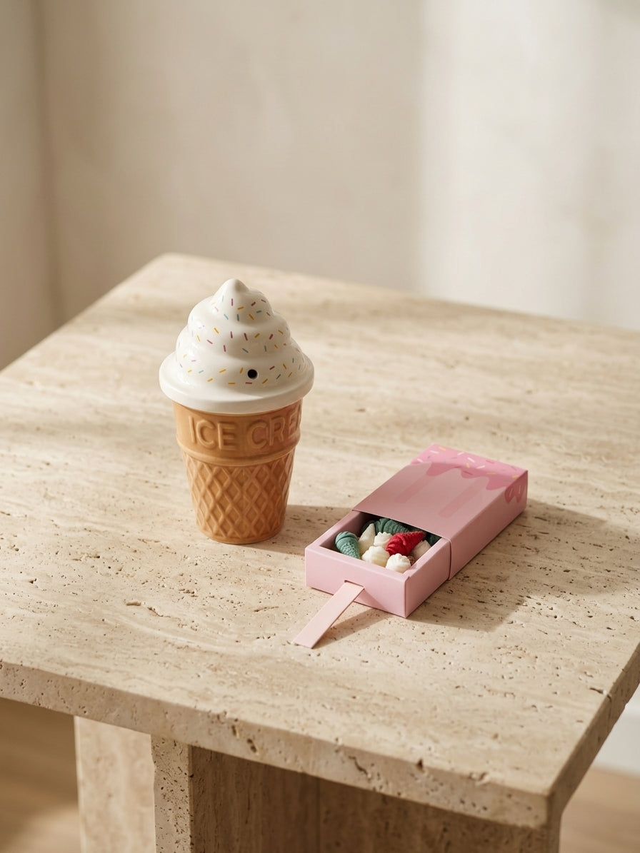 Σετ Καυστήρας Ice Cream & 40 Wax Melts Παγωτίνια | 5 Αρώματα + 2 Ρεσώ Σόγιας